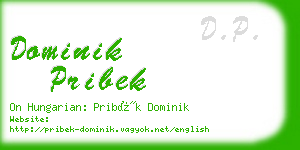 dominik pribek business card